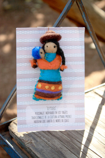 Prendedor Mini Mujer Étnica Aymara