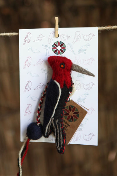 Pájaro carpintero marcador de libro